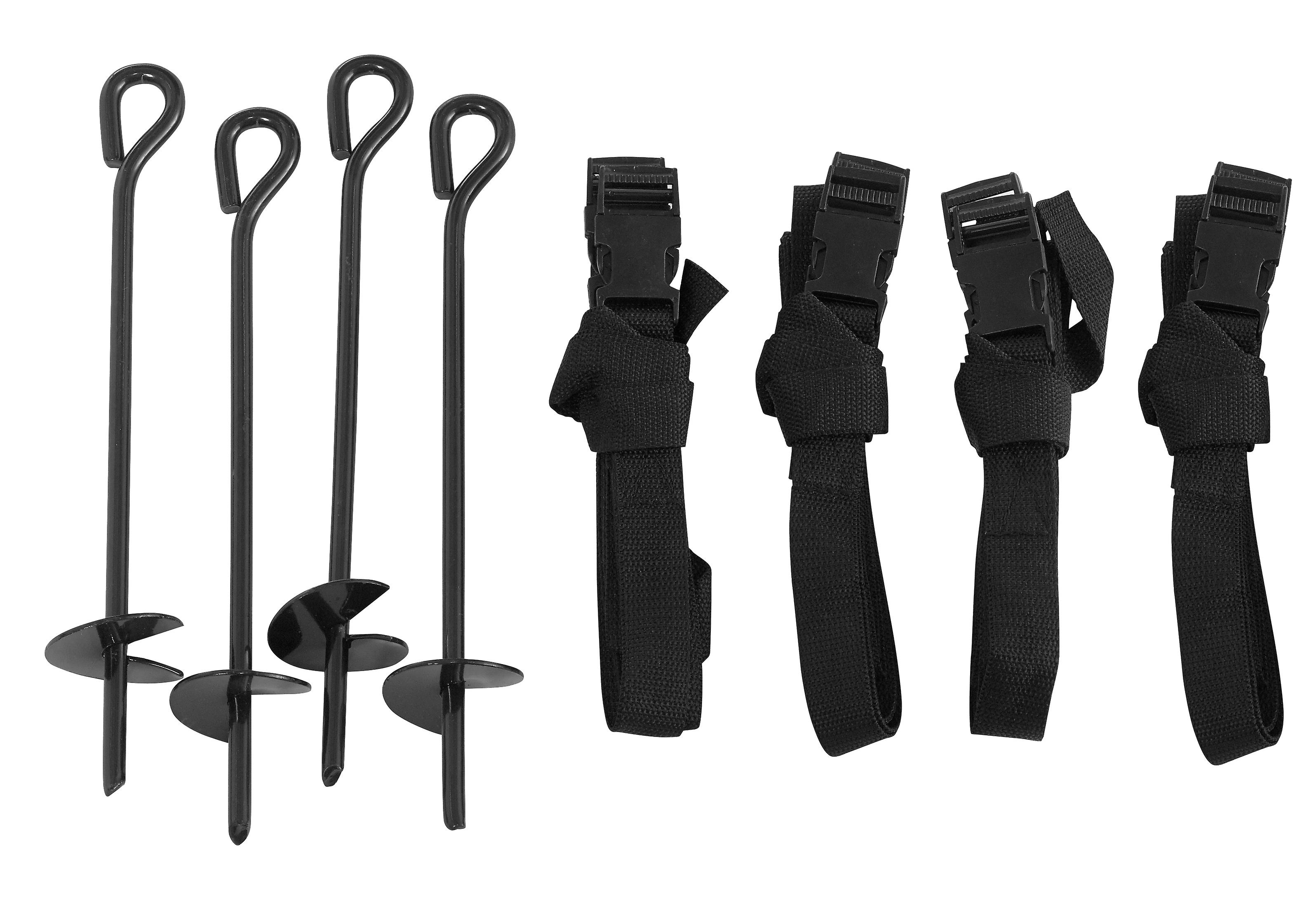 Trampoline Anchor Kit Anchoring Tie Down Pegs, Stakes 4 Metal