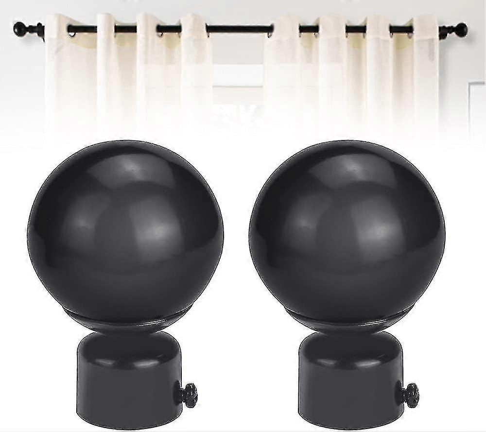 Gardinstångslist Round Sphere (2 stycken, svart)