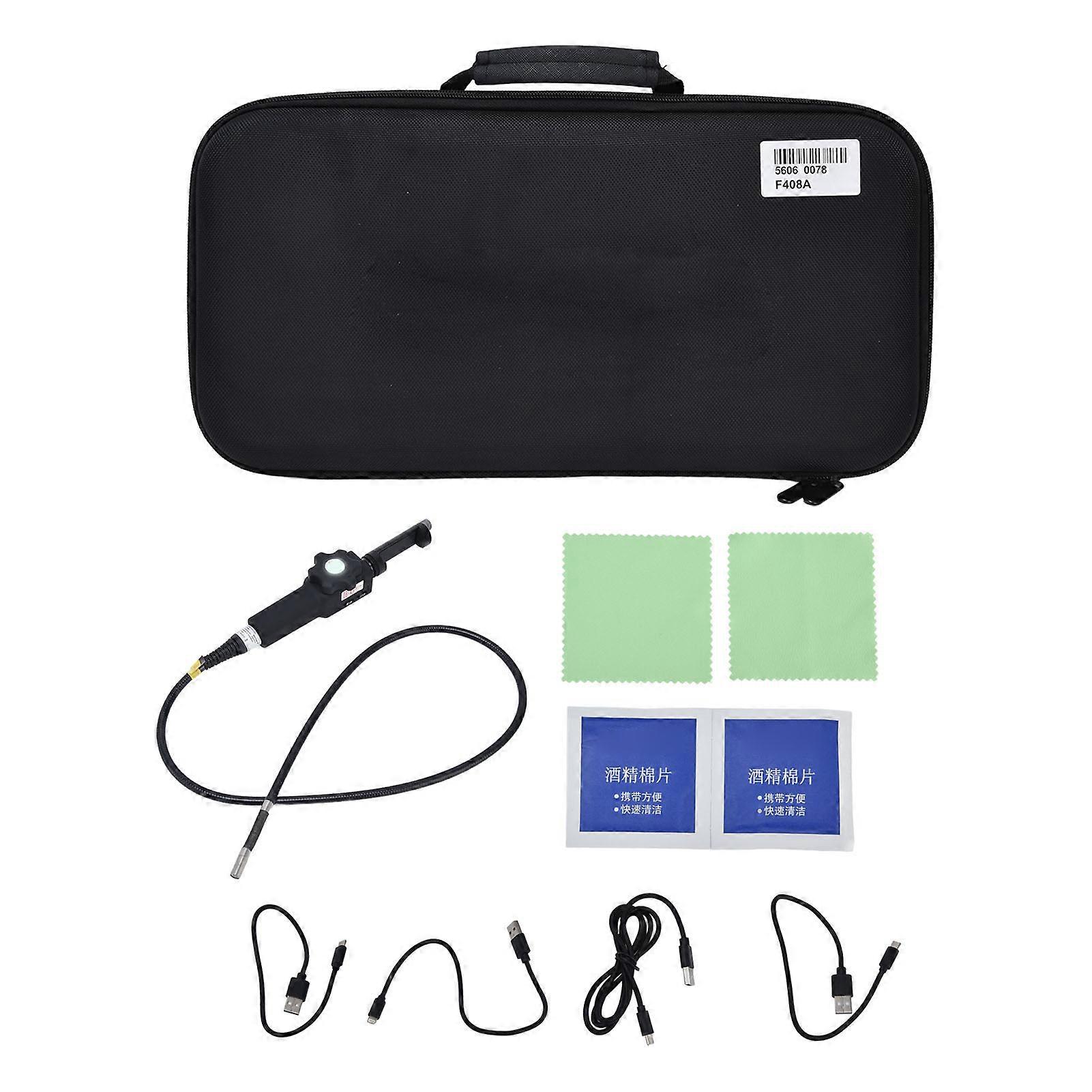 Endoscope 8.5mm/0.3in Camera Diameter 8 LED Lights Bidirectional 180 Rotation Inspection Camera for Narrow Space NO.4970