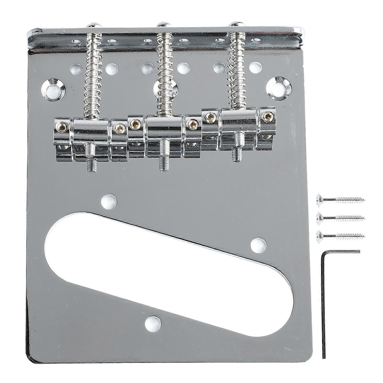 Electric Guitar Bridge 3 String Saddle With Single Coil Pickup Hole Instrument Accessory