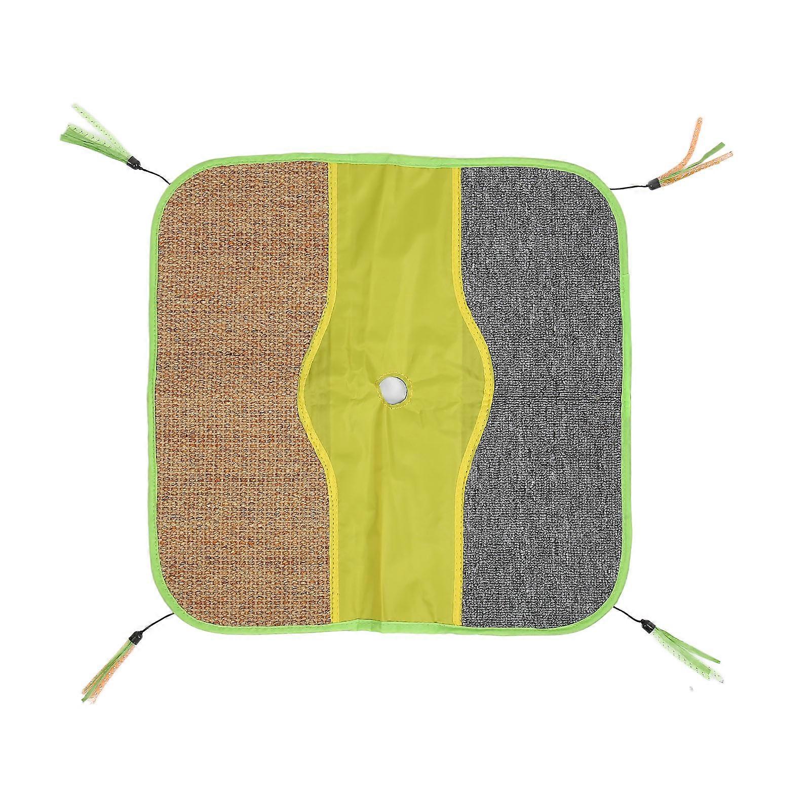 Cat Scratch Play Mat Multifunctional Interesting Sisal Cat Scratching Pad Rug with Strings for Cat Kitten