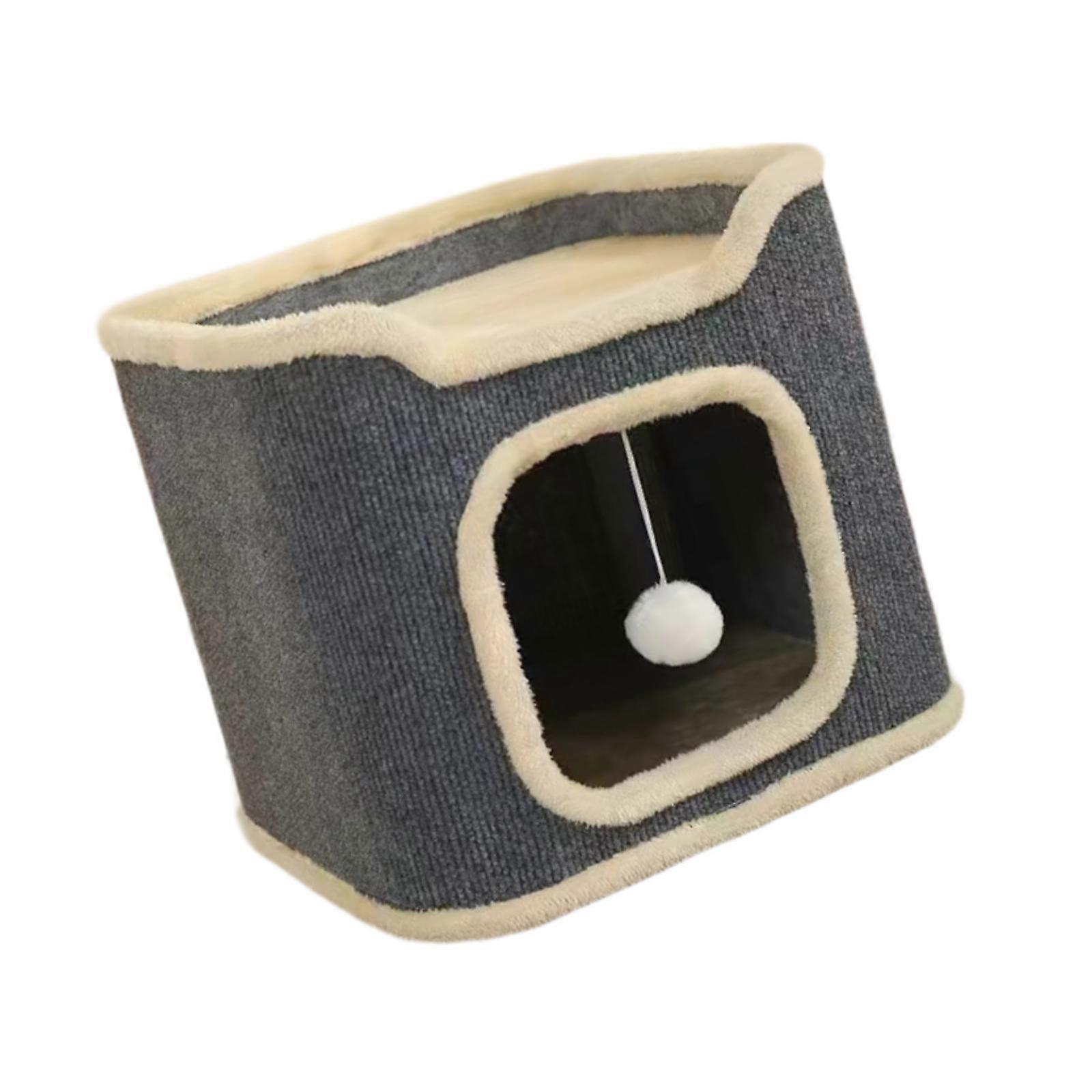 Cat Bed Sleeping Nest Covered Cat Bed for Multiple Small Pets Grinding Claws Single Layer