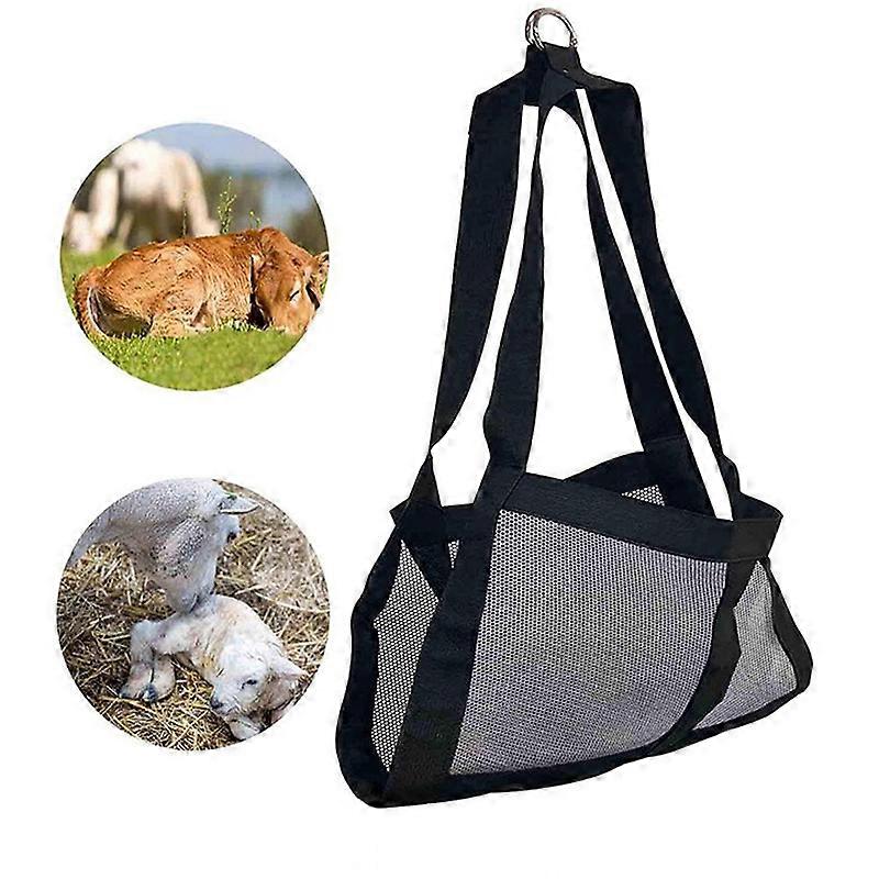 Calf harness for weighing animals with adjustable shoulder straps