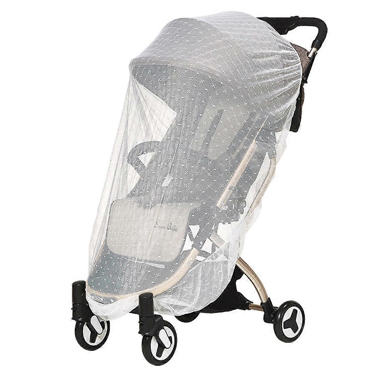 Mosquito Net for Stroller - 2 Pack Durable Baby Stroller Mosquito Net - Bug Net for Strollers, Bassinets, Cradles, Playards, and Portable Crib, 1.5m
