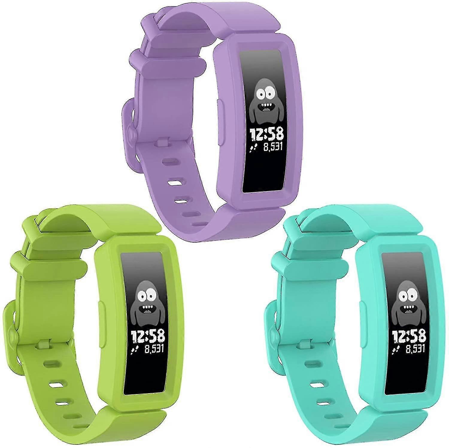 silicone bands for fitbit ace 2, replacement bands 3 pack