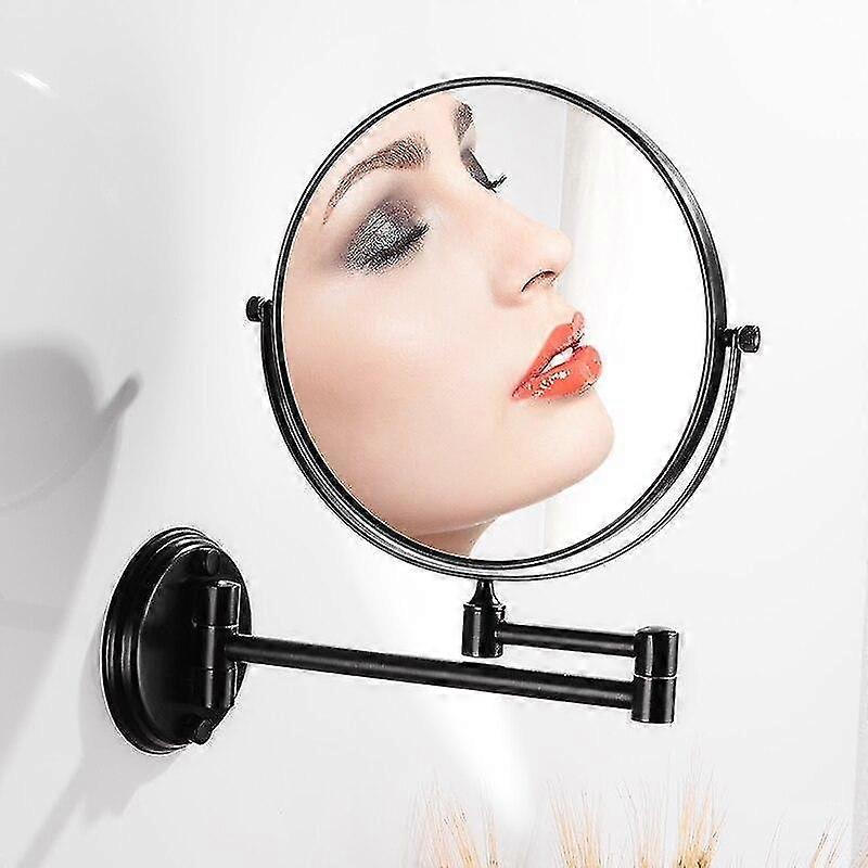 mirror stainless extendable bathroom makeup steel round face folding