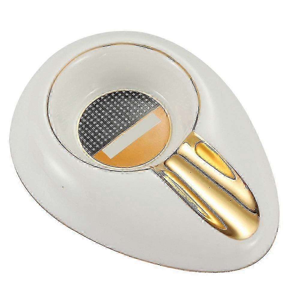 Cigar Gadgets Home Cigar Ashtray Portable Ceramic Ashtray White