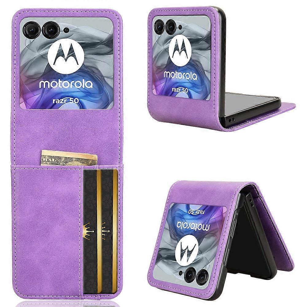 Motorola Razr 50 5Gウォレットケース耐衝撃性レザー電話カバー用