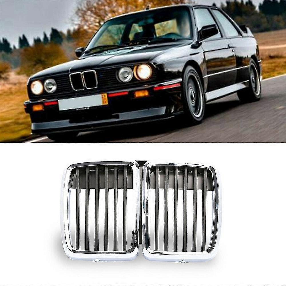 Front Hood Kidney Grille Chrom Black For Bmw E30 M3 3 Serie 1982-1991 ...