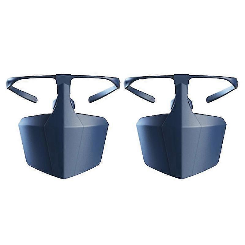 2 Pcs Mask Prevent Droplet Sneezing Face Mask Anti-Splash Pe Plastic Mask Guard Multi-Purpose Face Nose Protective Mask For Outdoor Cycling Use (Blue)
