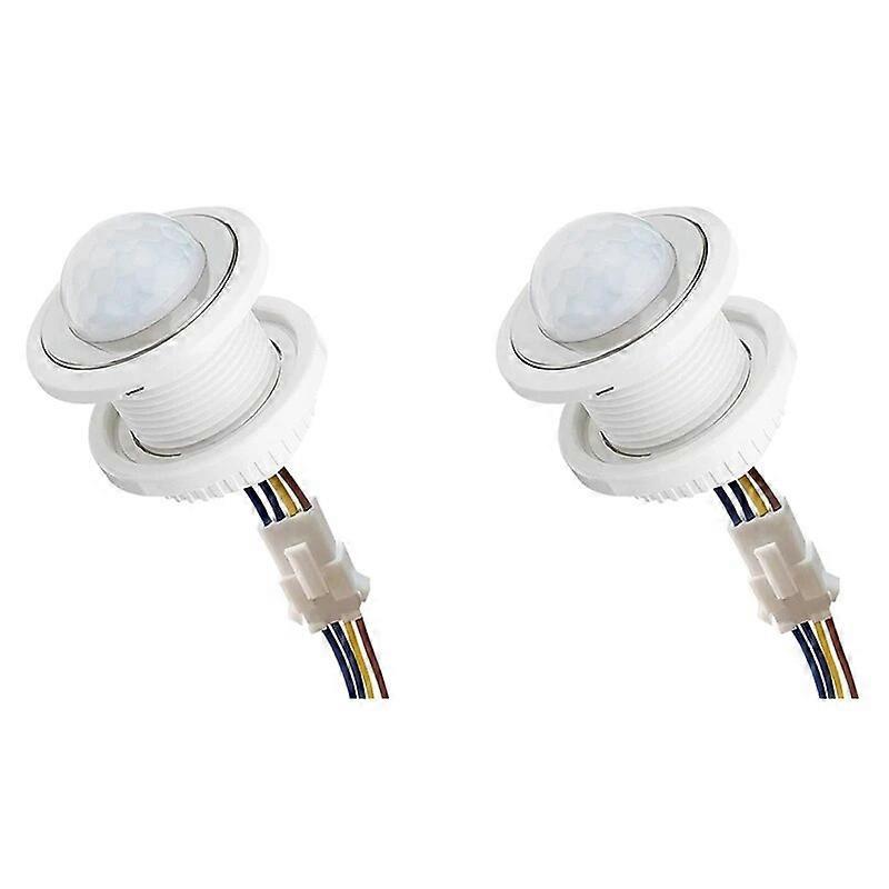 2X Mini Motion Sensor Light Switch 110-220V PIR Sensor Smart Detection Time Delay Adjustable Infrared Induction Detector
