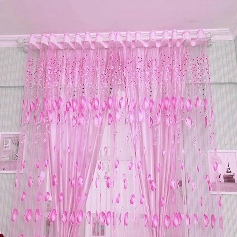 1 قطعة ستائر تول حديثة ستائر أرجوانية باب غرفة نوم الأطفال ستائر نافذة مطبخ قصيرة ستارة للأطفال 200 * 100 سم