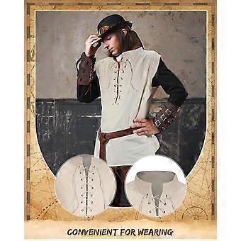 Fun World Men's Renaissance Peasant Pirate Shirt – Adult Standard, New With Tags