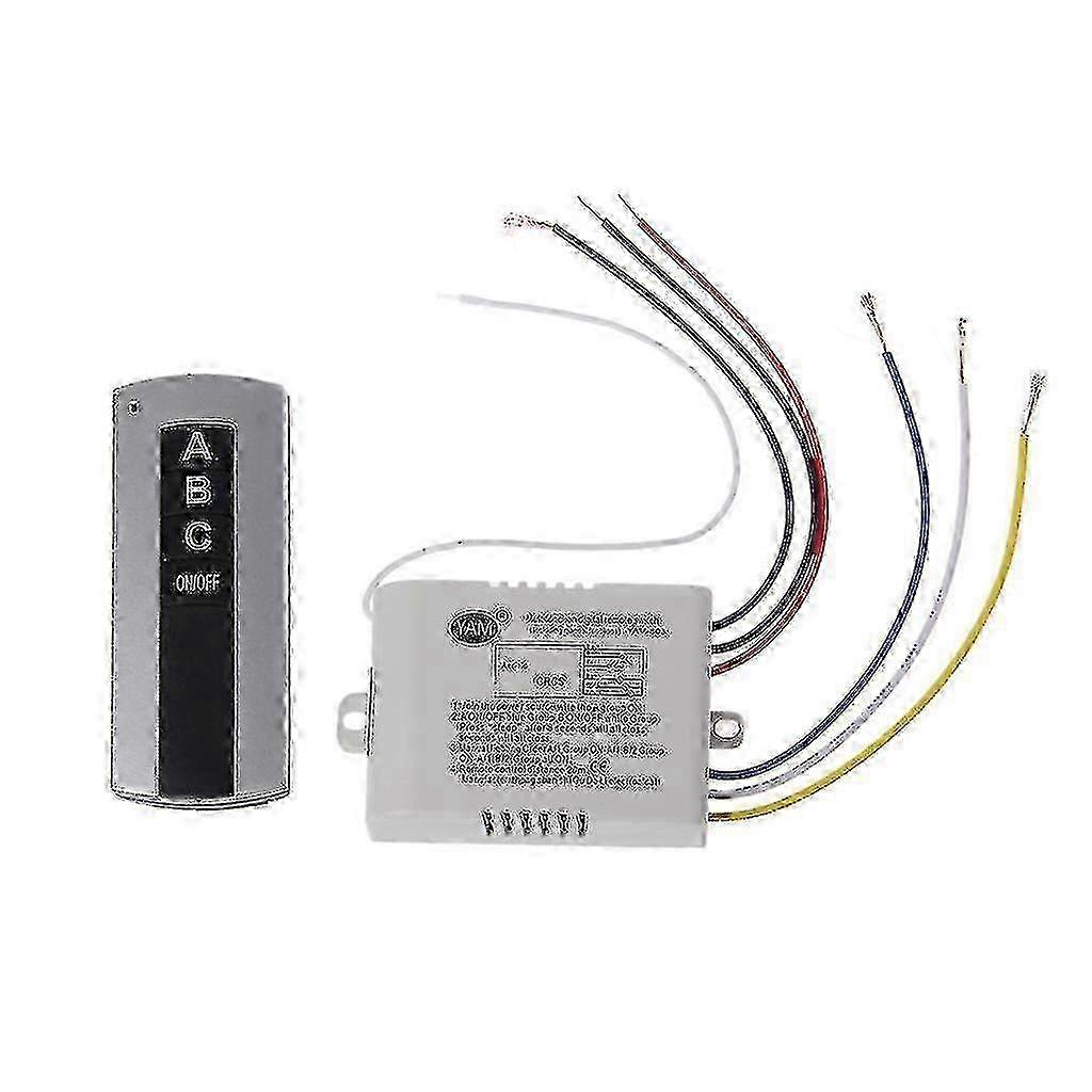 Wireless 3 Channel On/off Lamp Remote Control Switch Receiver Transmitter-Good