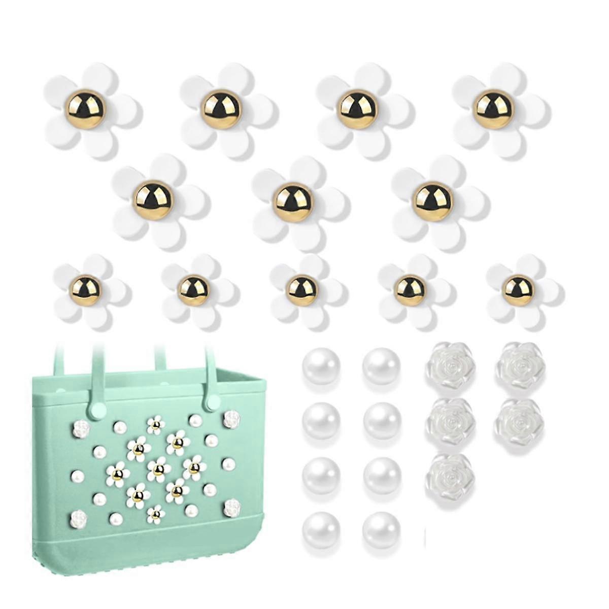 25PCS Flower Charms for Accessories, Decoration Accessories for ,Simply Southern