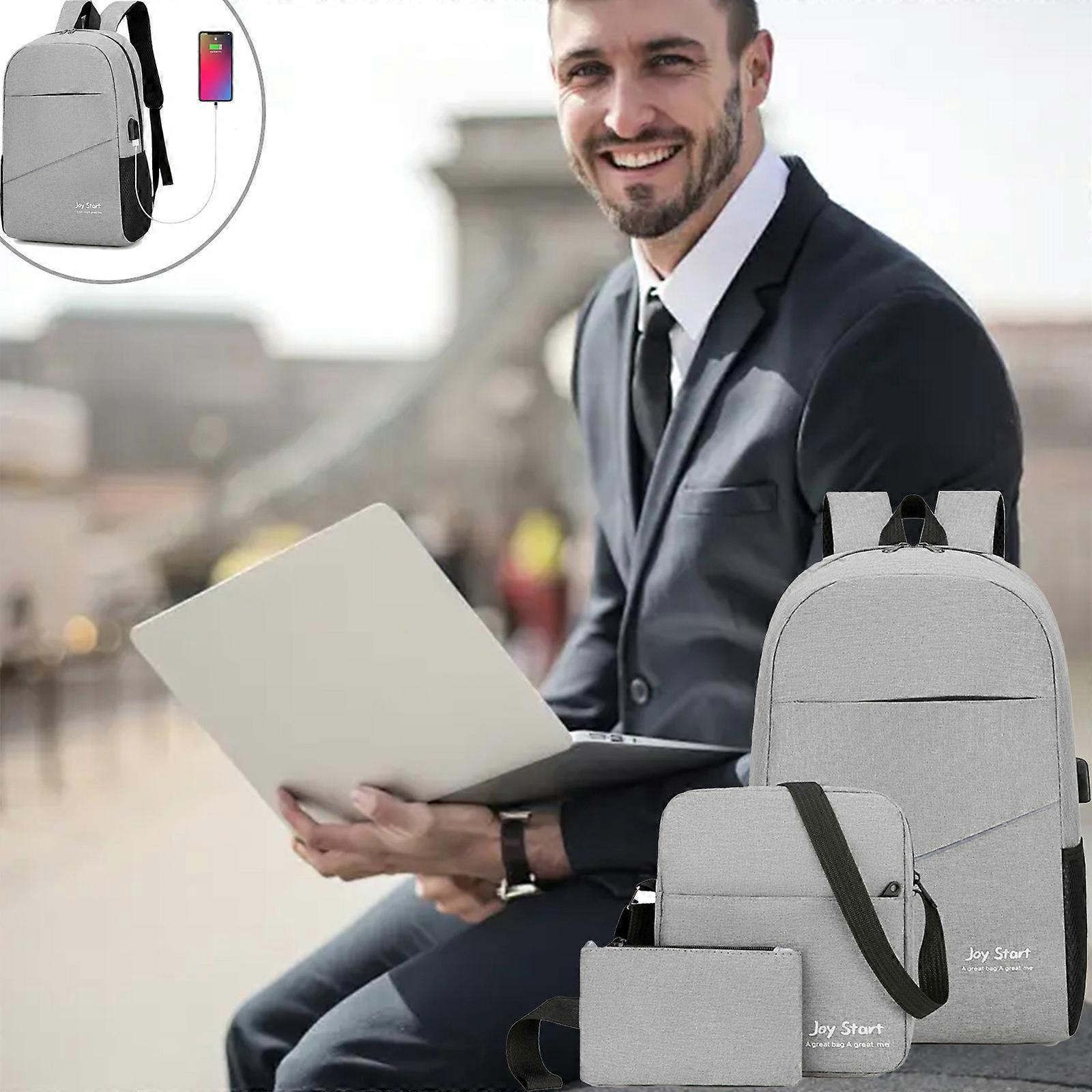 Three Piece Backpack Set For Boys With Large Capacity Wear-resistive Watertight Reflective Strip Backpack With USB Charging Port FLYE243394