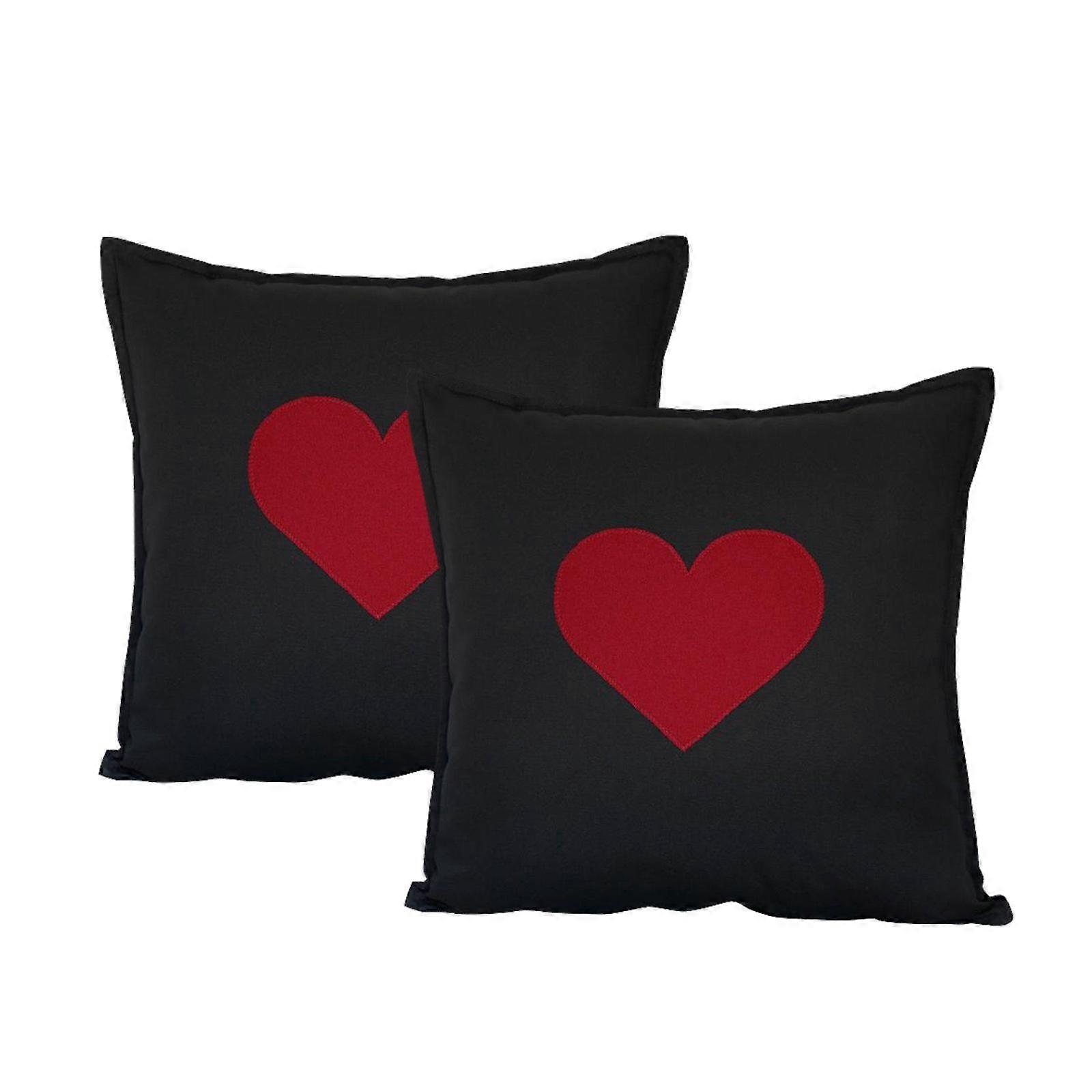 Printed Linen Encrypted Fine Linen Pillowcase Cushion Cover 2pc