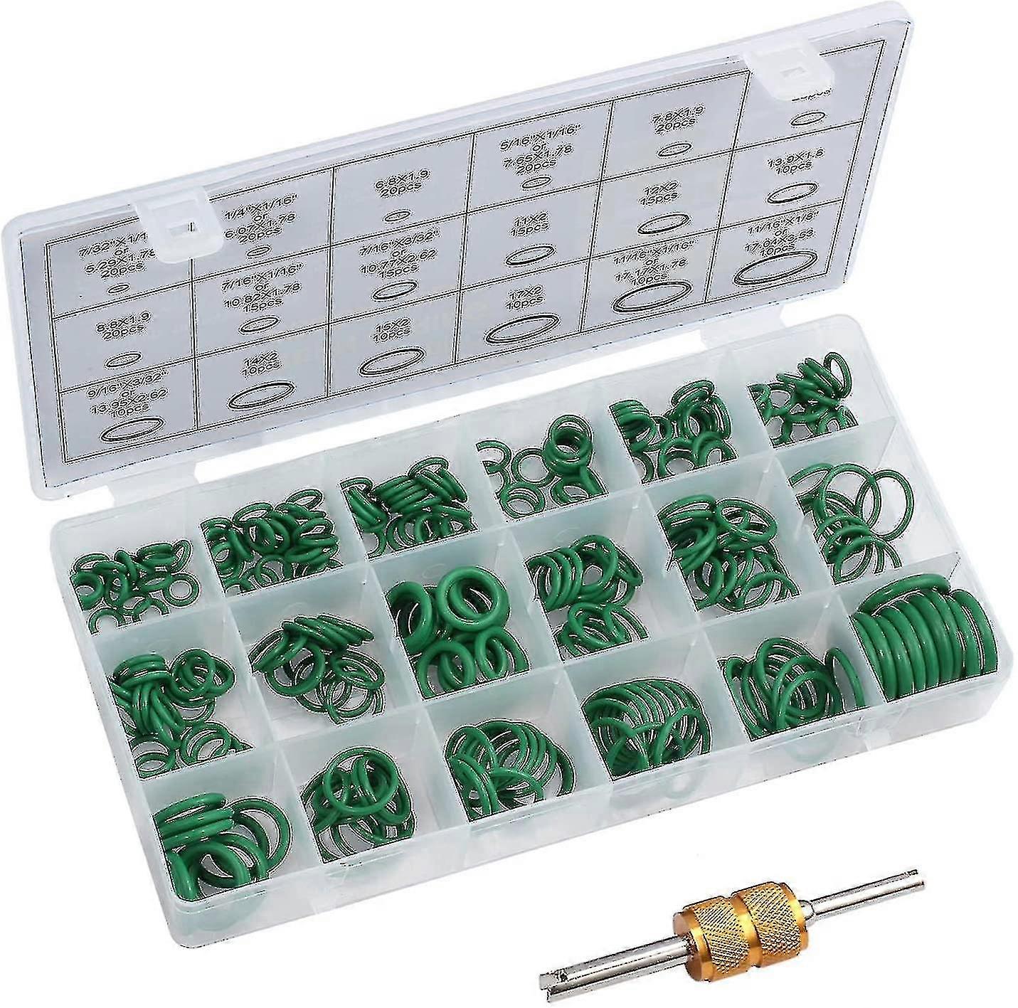 270pcs O-ring Kit 18 Grid Air Conditioner Hydraulic Replacement Sealing Ring--