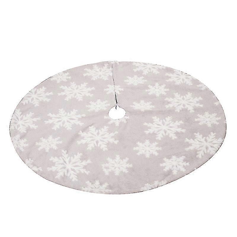 Christmas decoration new style white snowflake fluff tree skirt (double layer) 120cm