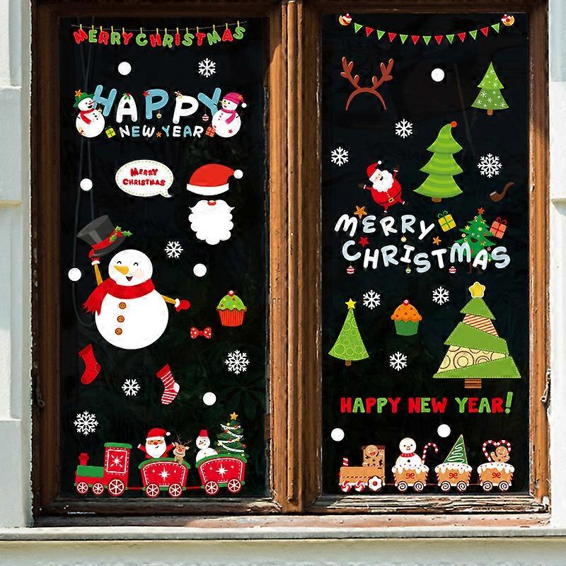 1SET Christmas Xmas Santa Removable Window