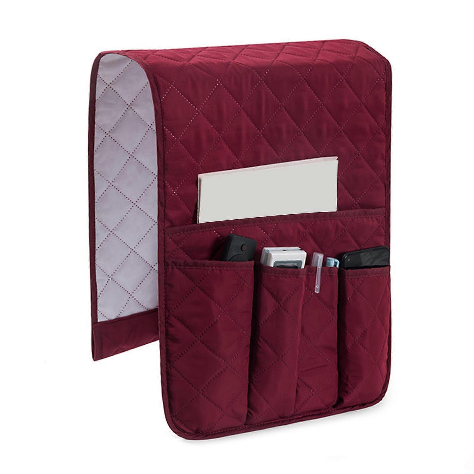 Sofa Armrest Organizer Remote Control Holder with Pockets Multiple Compartments Easy to Install Arm Chair Caddy Storage Bag