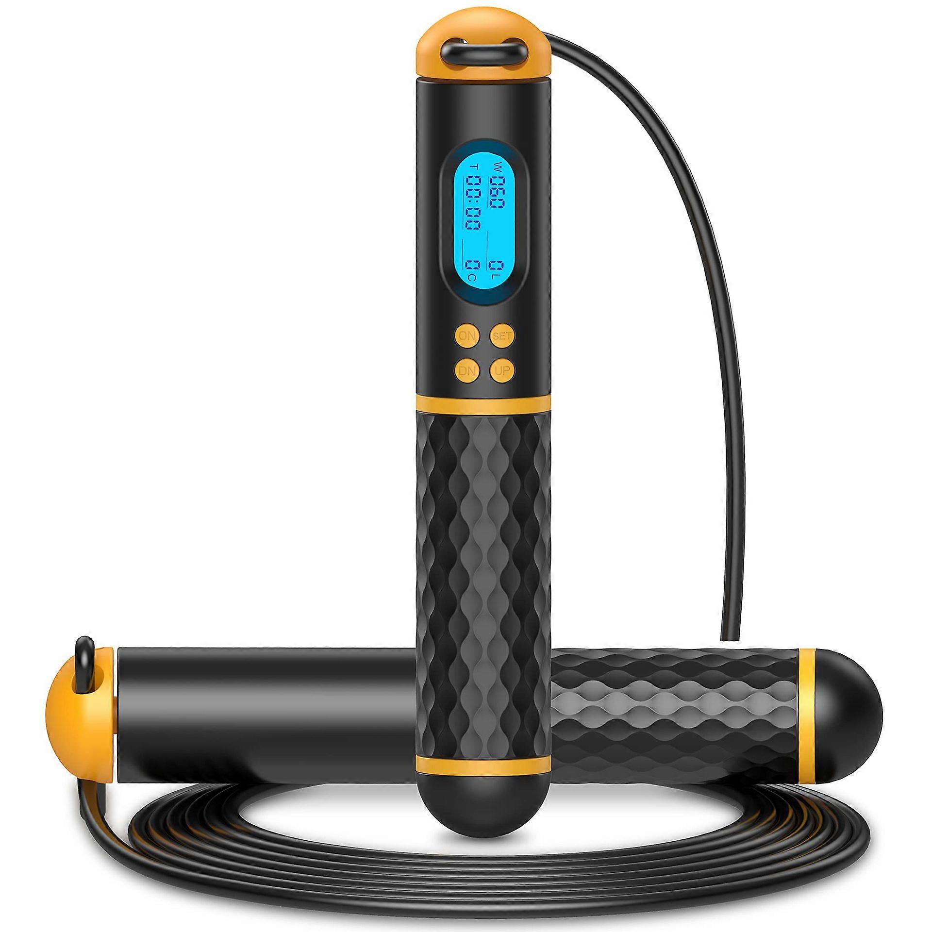 Jump Rope, Digital Weighted Ropeless Skipping Rope, Adjustable