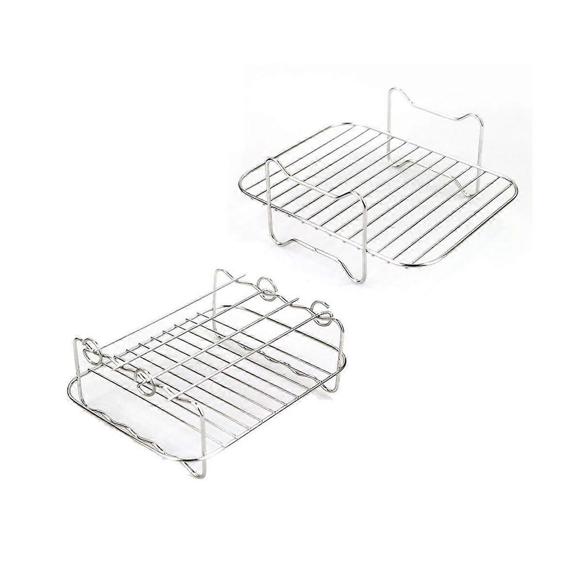 Skewer Rack and Steaming Rack for Ninja Foodi Grill Stainless Steel Kitchen Oven Cooker Accessorie