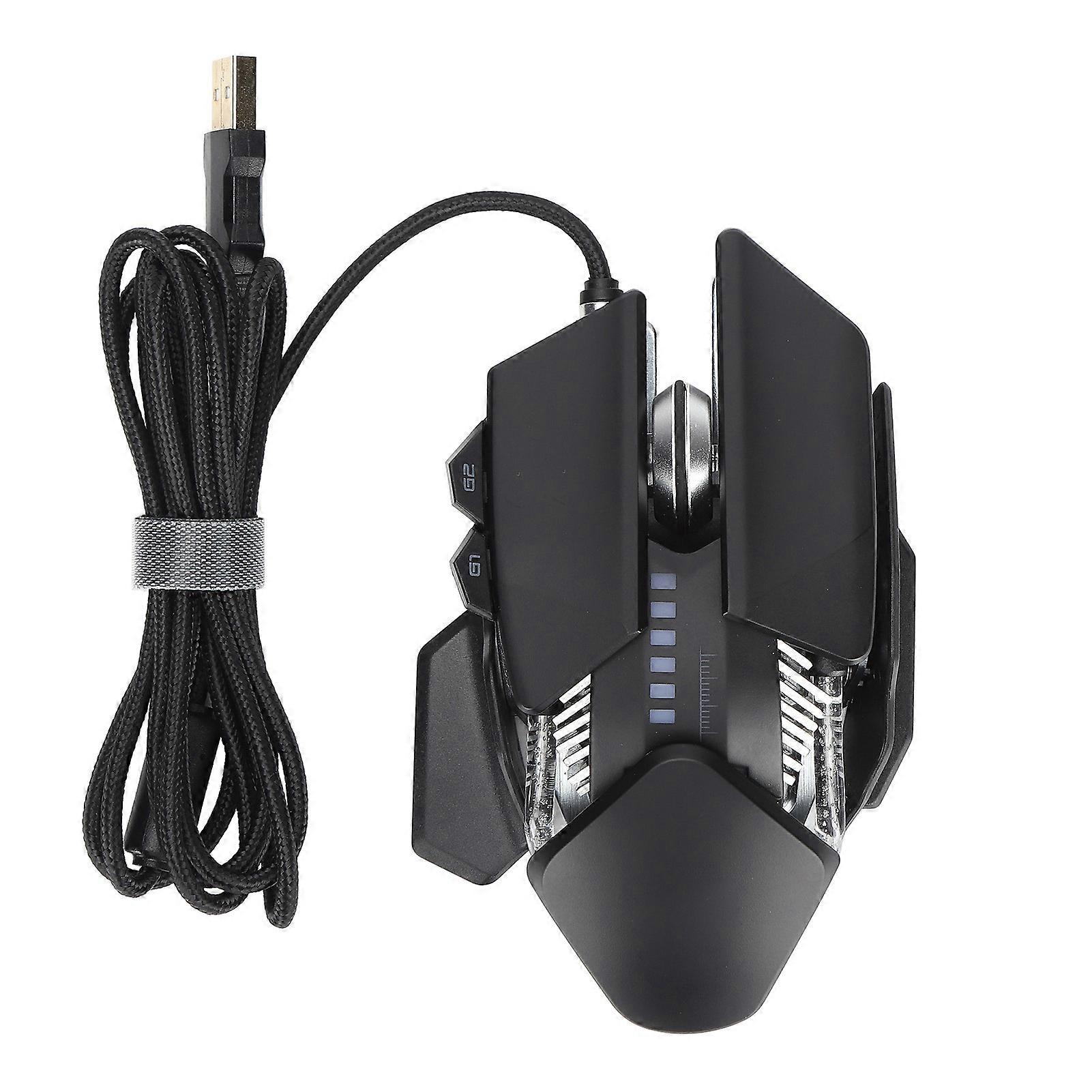 Souris de jeu mécanique à forme réglable, double mode pour ordinateur portable et PC