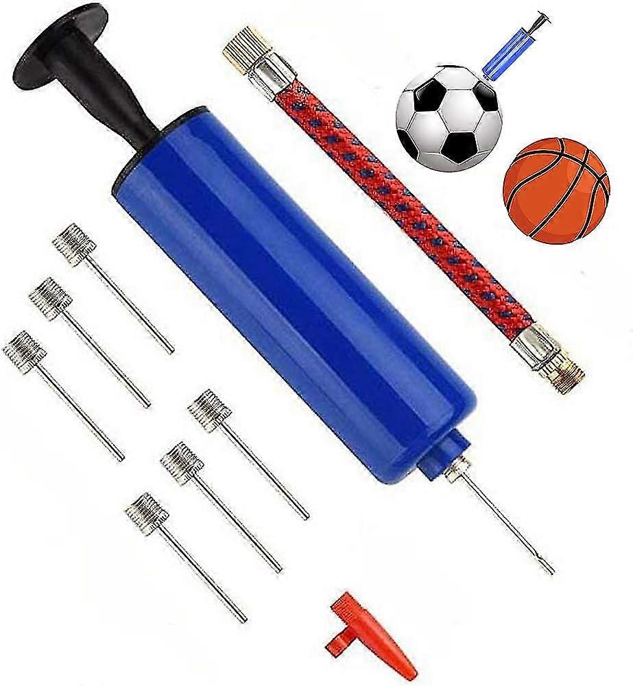 Hordozható futballszivattyú - légszivattyú felfújó készlet 7 db tűvel és 1 db kúpos fúvókával Y