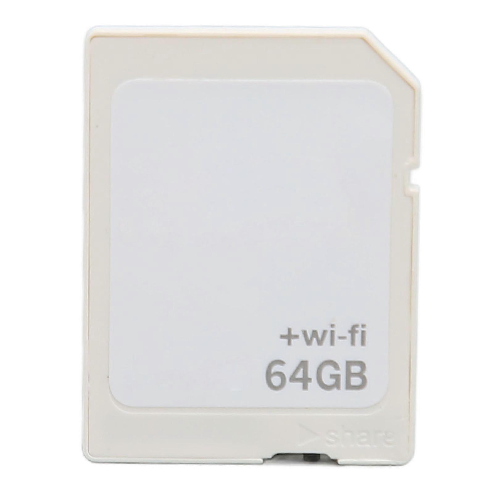 WiFi Storage Card Class10 Large Capacity Storage Wireless SDHC WiFi Flash Memory Card for Camera 64GB