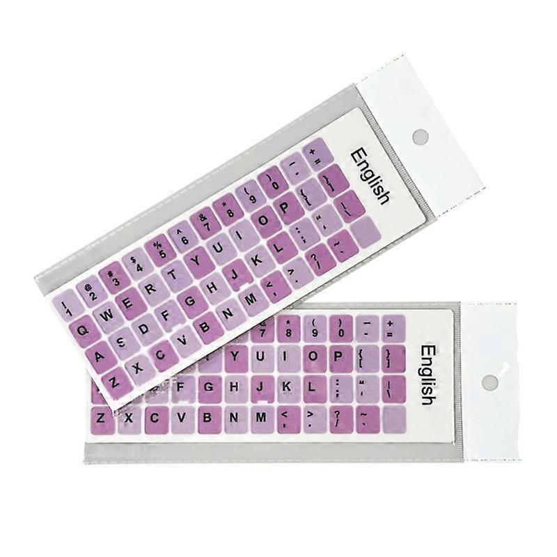 2PCS English Keyboard Stickers Macaron Color Notebook Keypad for Key Sticker