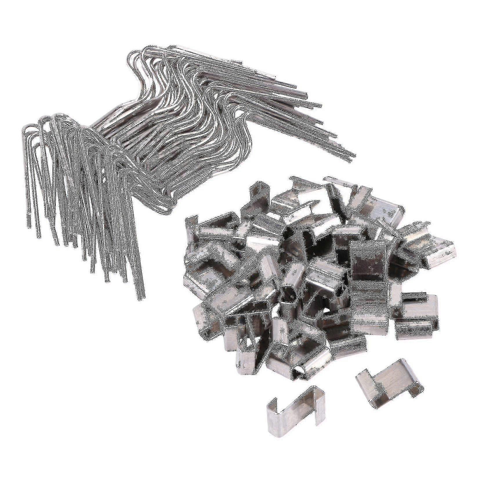 100 قطعة من مشابك تثبيت ألواح الزجاج المصنوعة من الفولاذ المقاوم للصدأ للصوب الزراعية