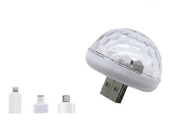 Miniowl-portable Mini Usb Rgb Led Disco Stage Light(blue)