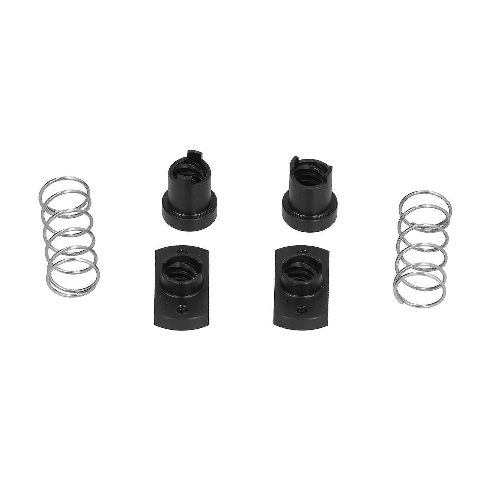 2 Set Antibacklash Spring Nut Eliminate Gap POM compatible 3D Printer T8 Threaded Rod 8mm Lead Black