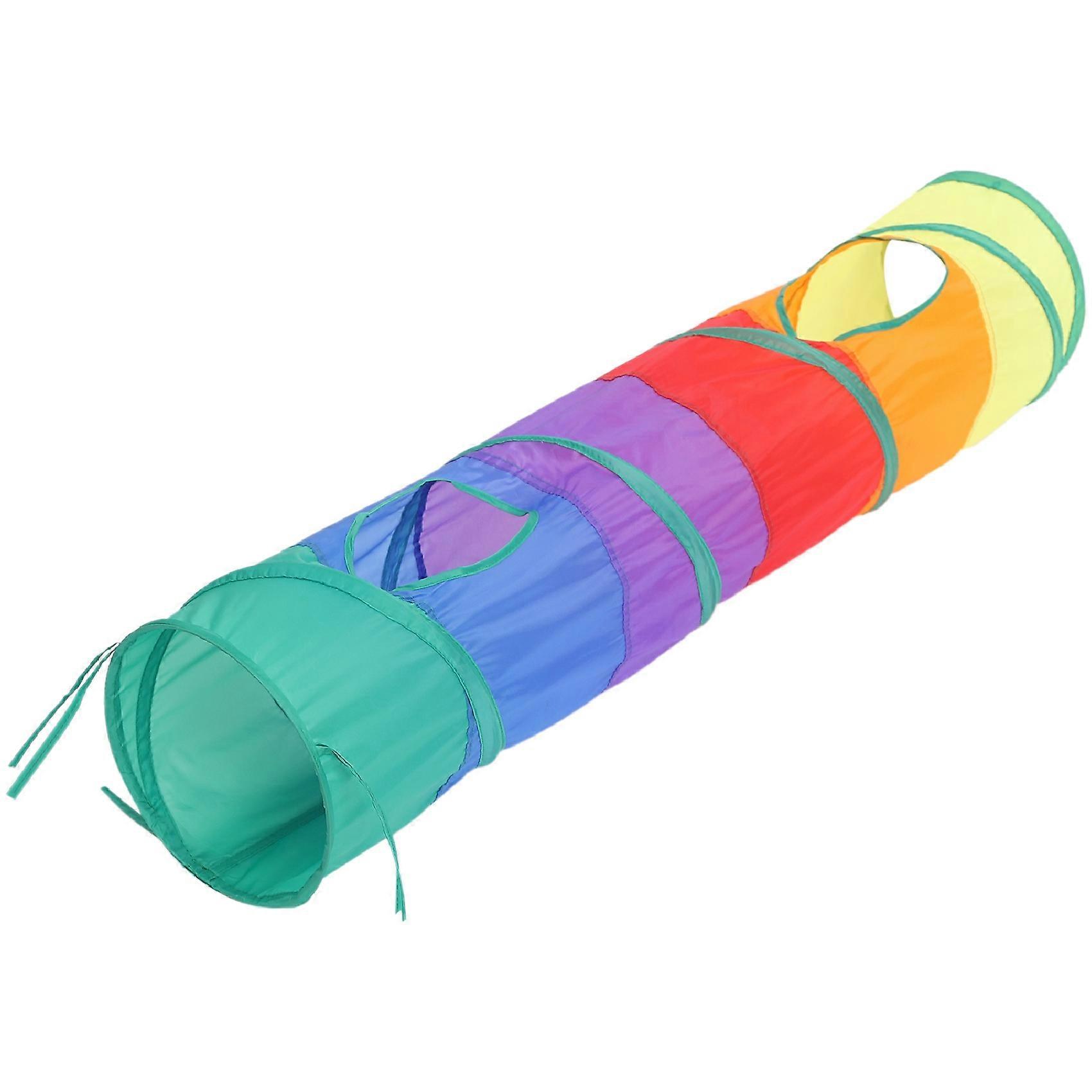 Cat Tunnel Pet Tube Collapsible Play Toy Indoor Outdoor Kitty Puppy Toys for Puzzle Exercising Training and Running with Fun Ball and Two Hole