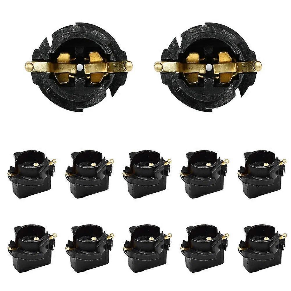 YUNPICAR T10 168 194 Twist Lock Wedge Instrument Panel Dash Light Bulbs Base Socket for Type Miniature Wedge Base Bulbs10 Pack