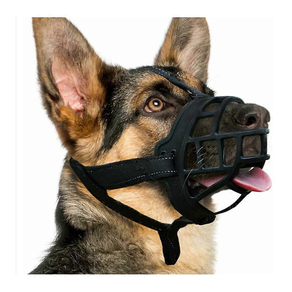 Dog Muzzle, Silicone Muzzle for Small, Medium and Large Dogs, Soft Cage Muzzle to Prevent Biting Chewing, Allow Drinking While Panting, Suitable for A