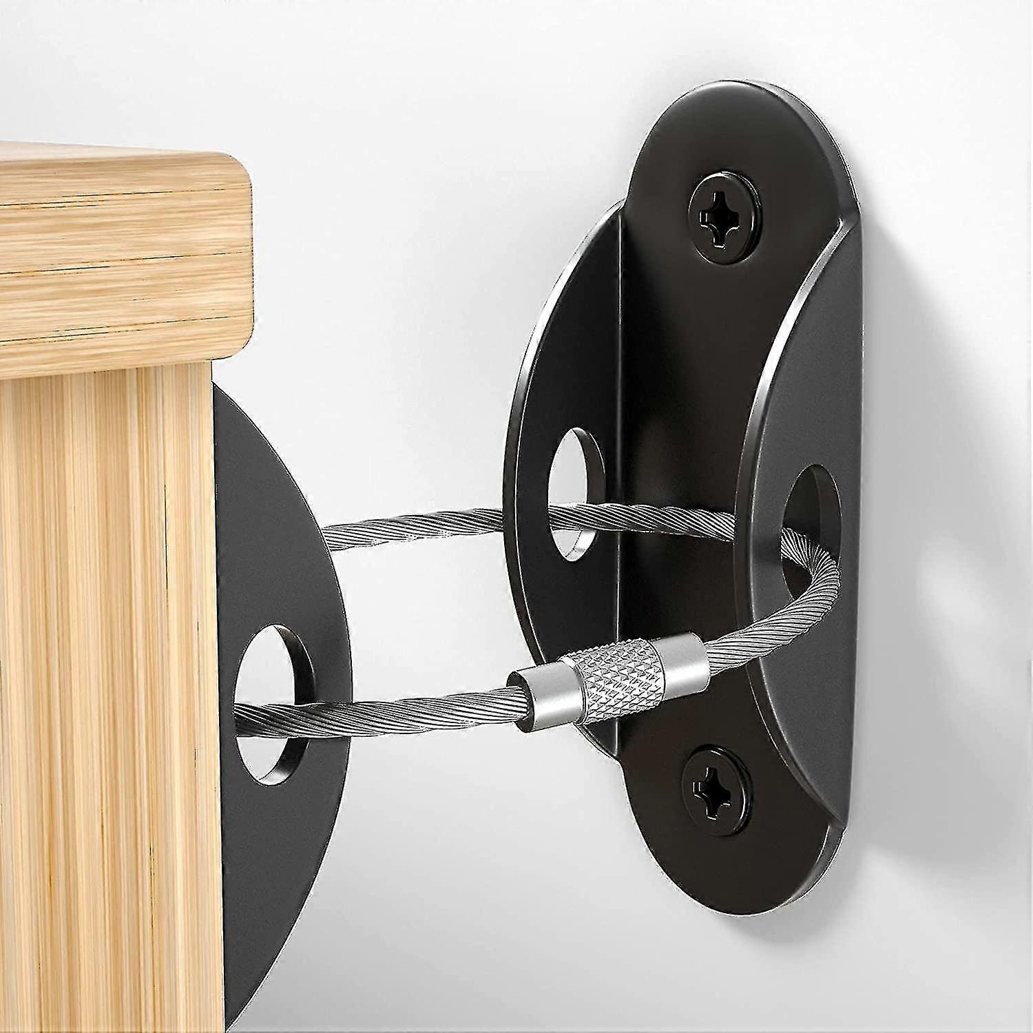 Ancoraggi per mobili antisismici - Confezione da 10 cinghie in metallo per la protezione del bambino, tensione di 400 libbre, l'ancoraggio a parete...