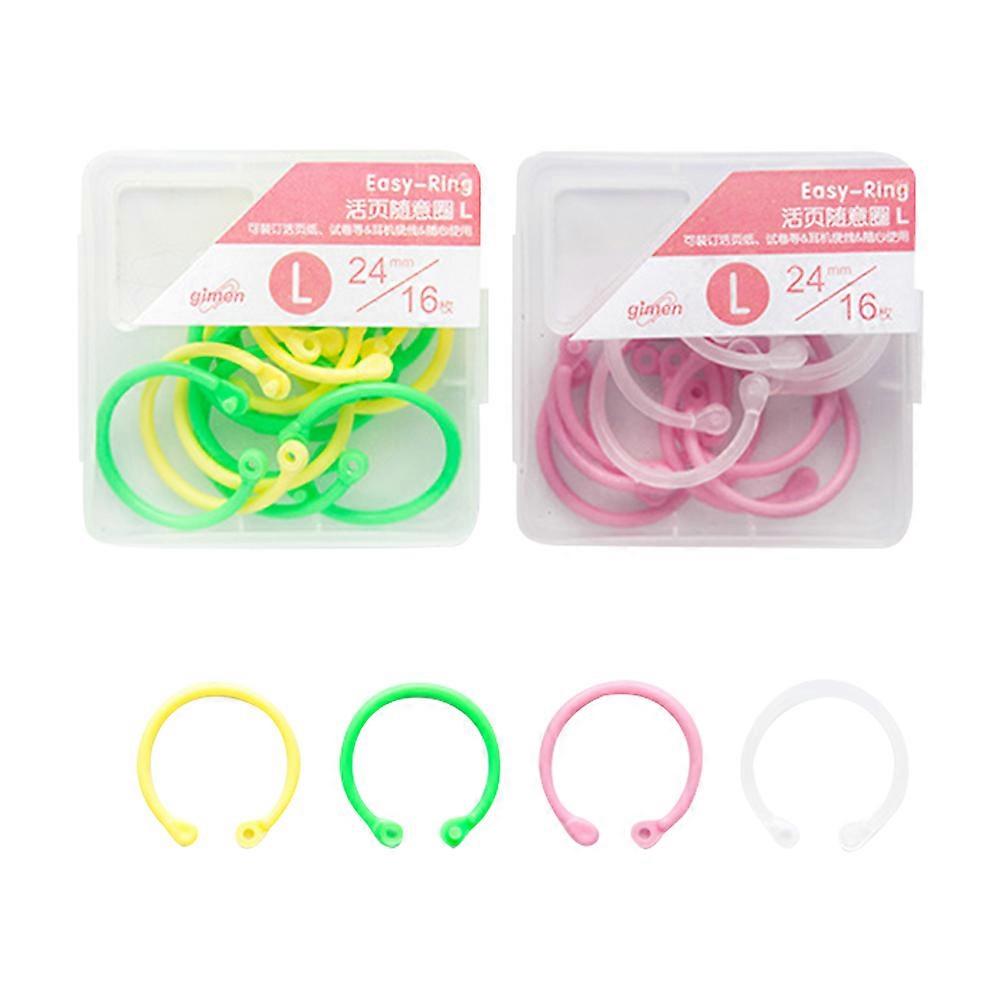 32 stk ring ringbind husholdnings ringbind cirkler plast binderinge mini løst bladbindemiddel blad binderinge