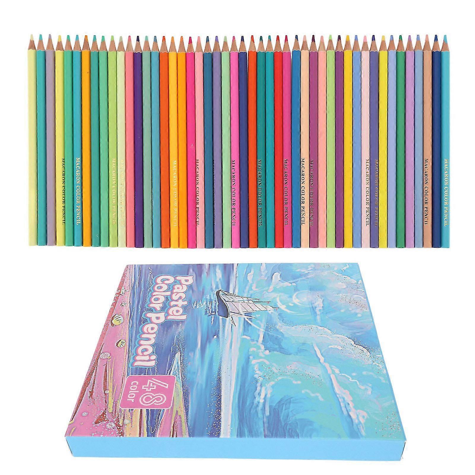Pre-Sharpened Solidwood Colored Pencils - 48 Colors for Kids, Adults, and Beginners