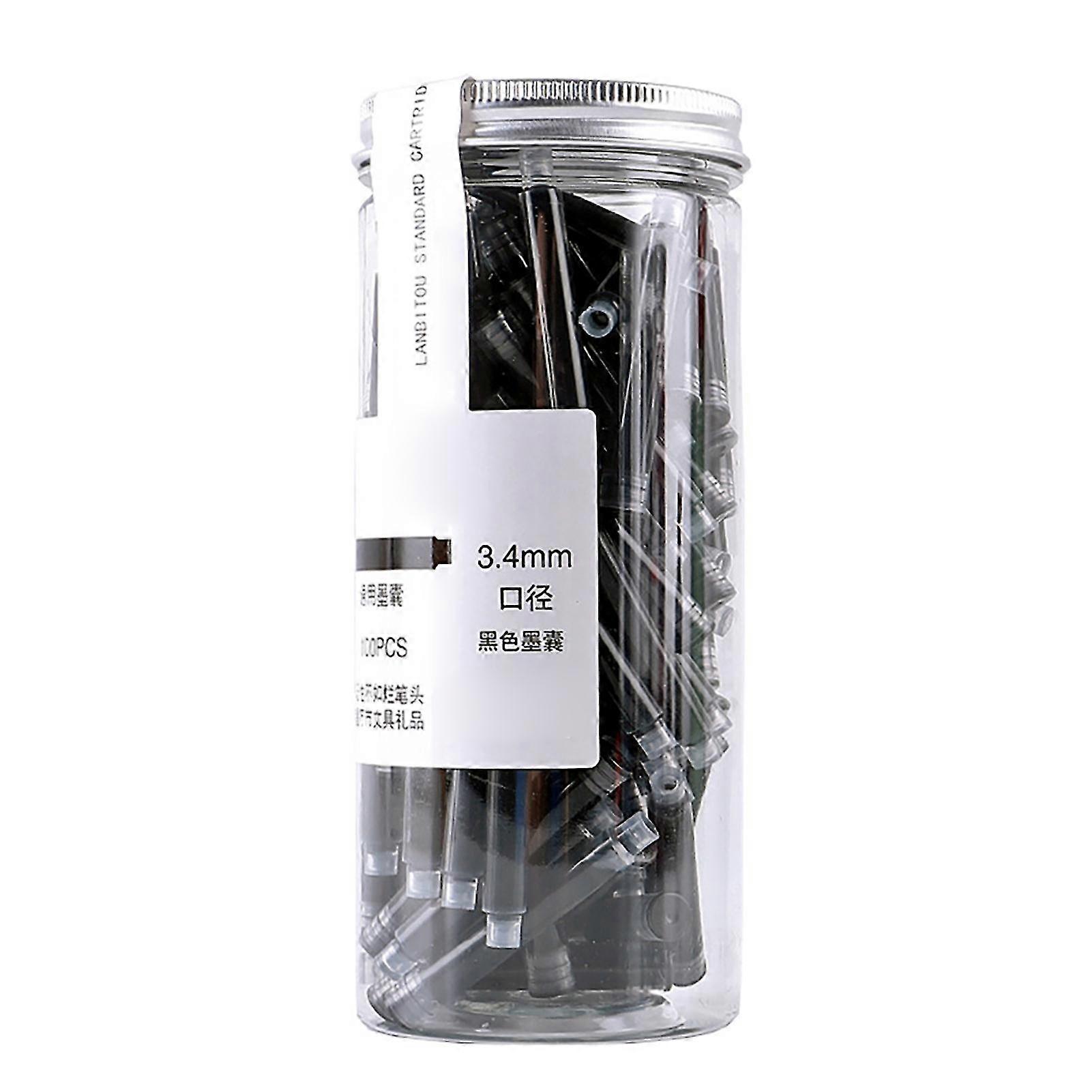 3.4mmユニバーサル万年筆インク使い捨てブルーブラック万年筆リフィル-YKY416