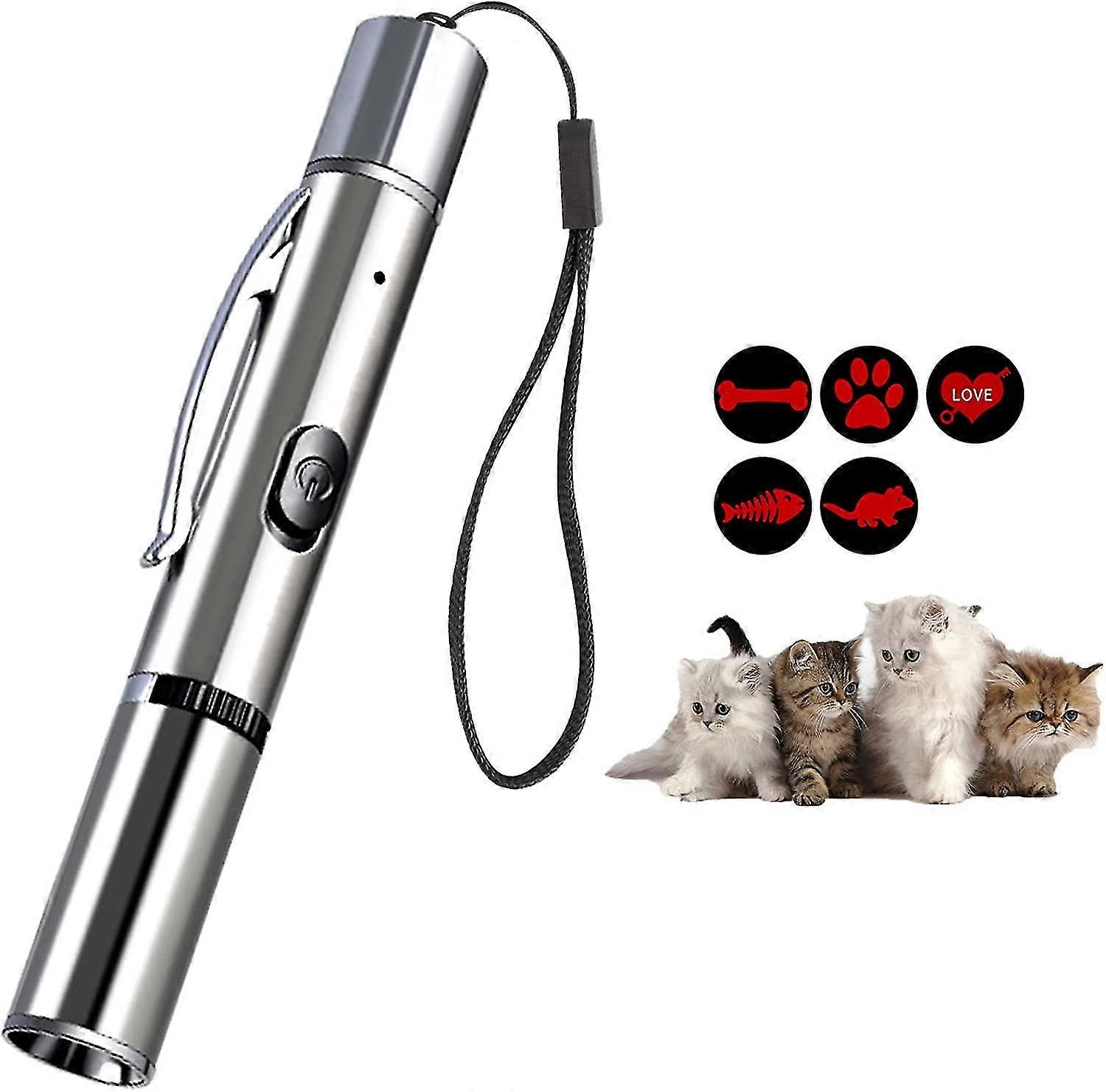 Interactive Cat Toy,interactive Cat Toy With Led Light,5 In 1 Adjustable Pattern-usb Rechargeable