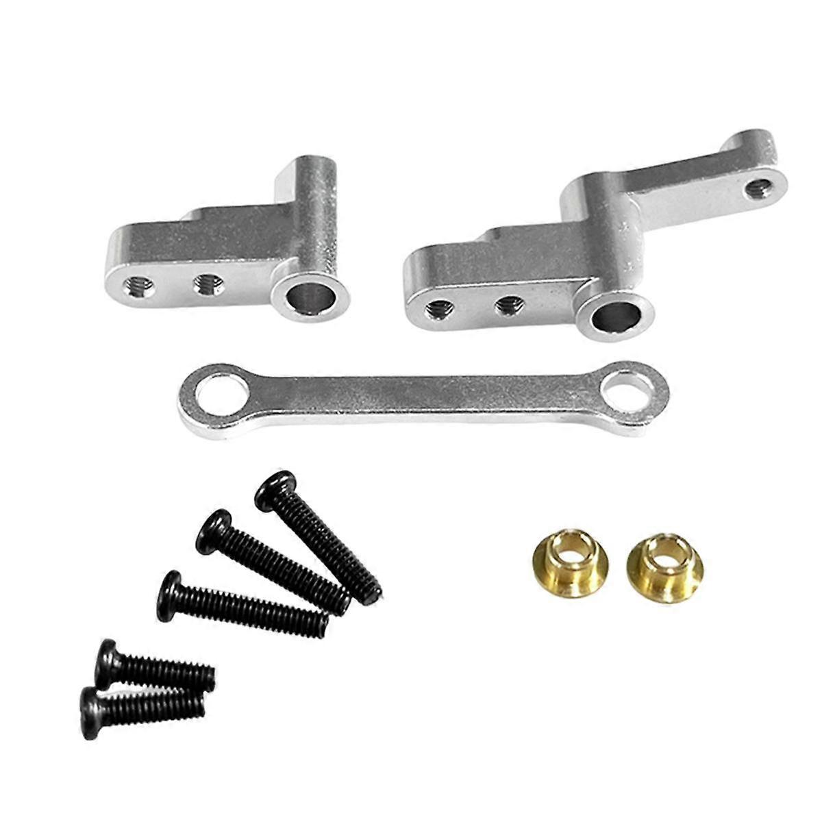 Steering Arm Set for 1/14 14301 14302 RC Car Upgraded Parts Steering Assembly Silver