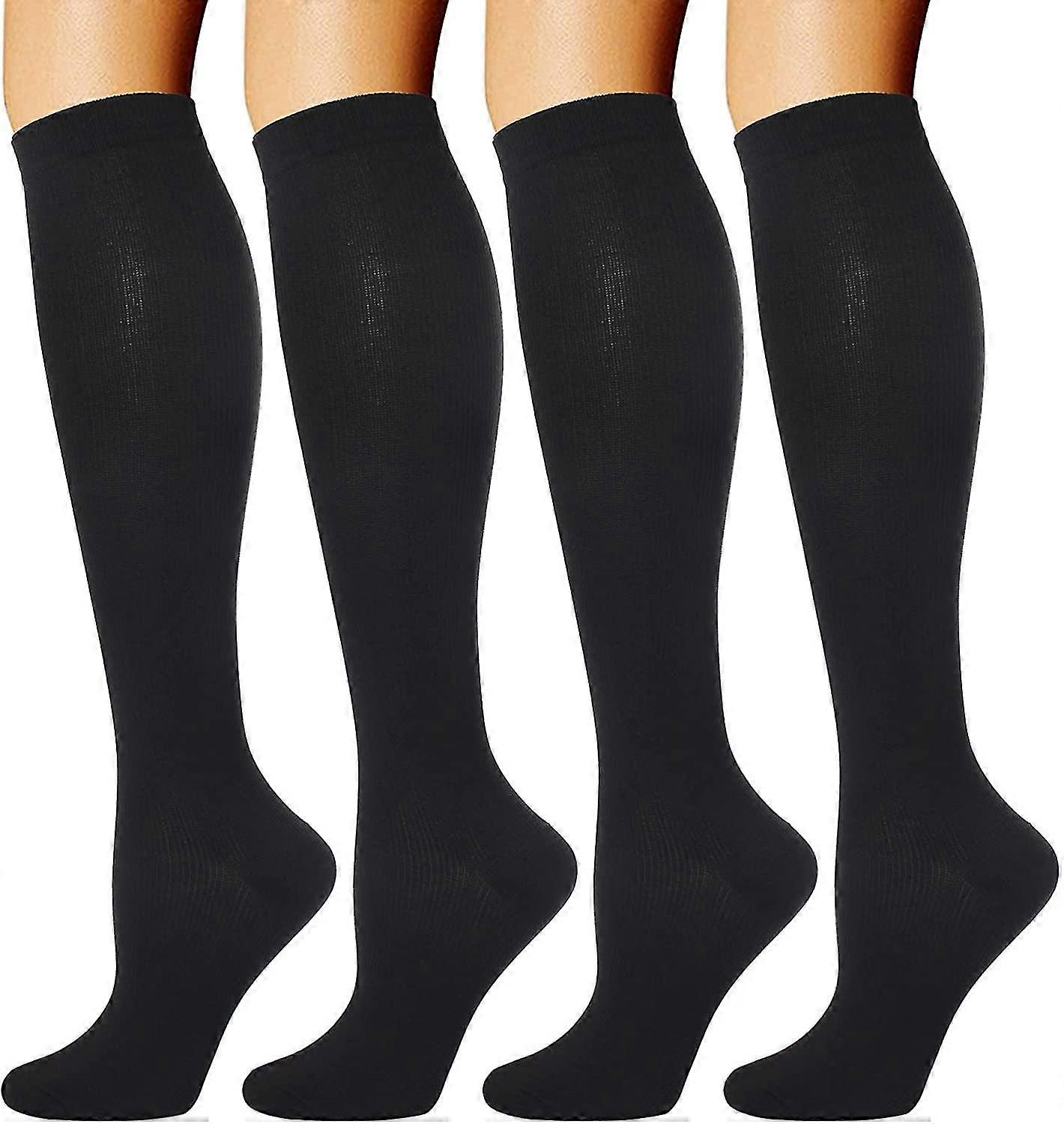4 Pairs Compression Socks For Men And Women 20-30 Mmhg Compression Stockings