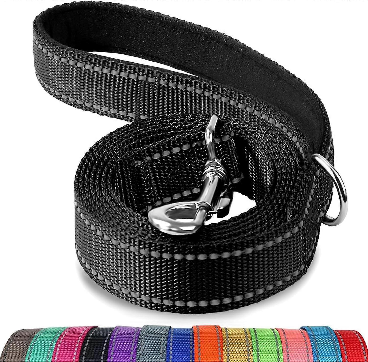 Reflective Large Dog Leash for Medium Breeds, No-Choke Traction Rope, Durable Nylon Material, 6 Feet Long