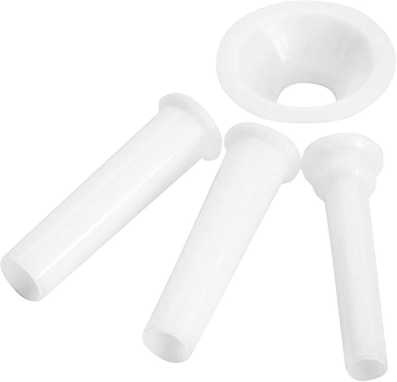 Sausage Funnel Set, 4 pieces, 1.5/2/2.3 cm, Accessories for mincer white