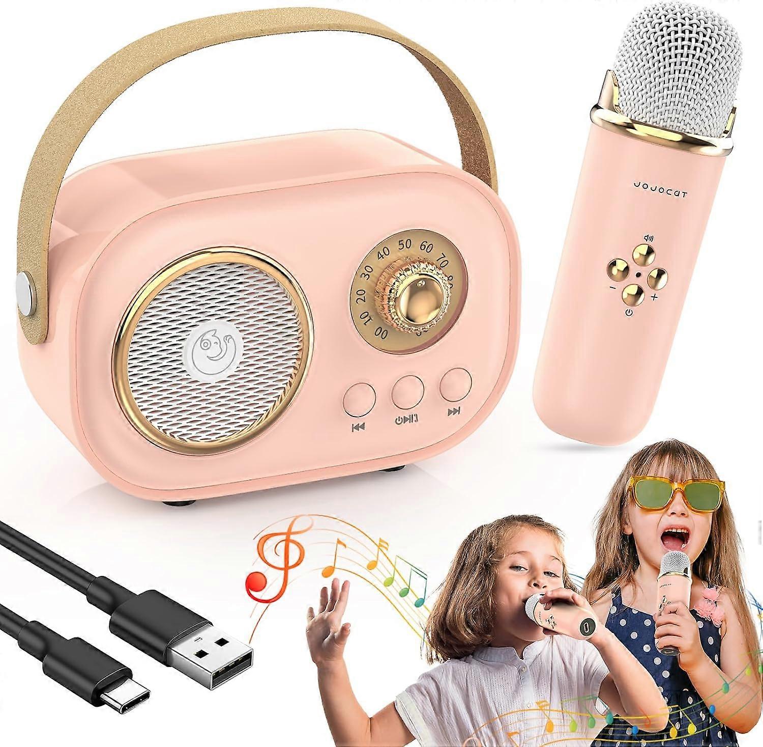 Mini Karaoke Machine for Kids and Adults Karaoke Machine, Cute Karaoke Set with Microphone, Portable Bluetooth Speaker with Microphone