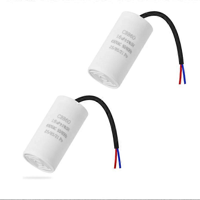 CBB60 16µF Motor Starting Capacitor with Wire for Appliances
