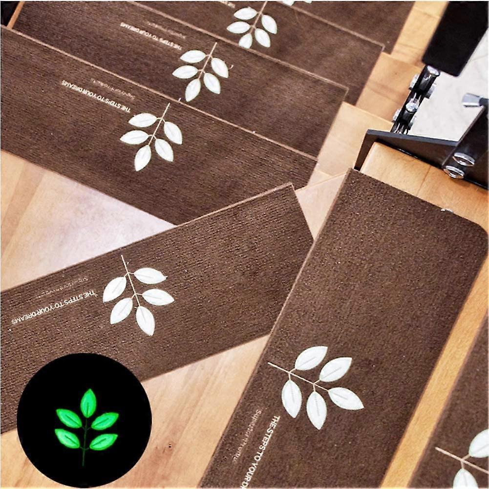 5pcs/pack Luminous Step Mats Rectangular 55 x 22cm Non-slip Stair Carpet Self-Adhesive Safety Step