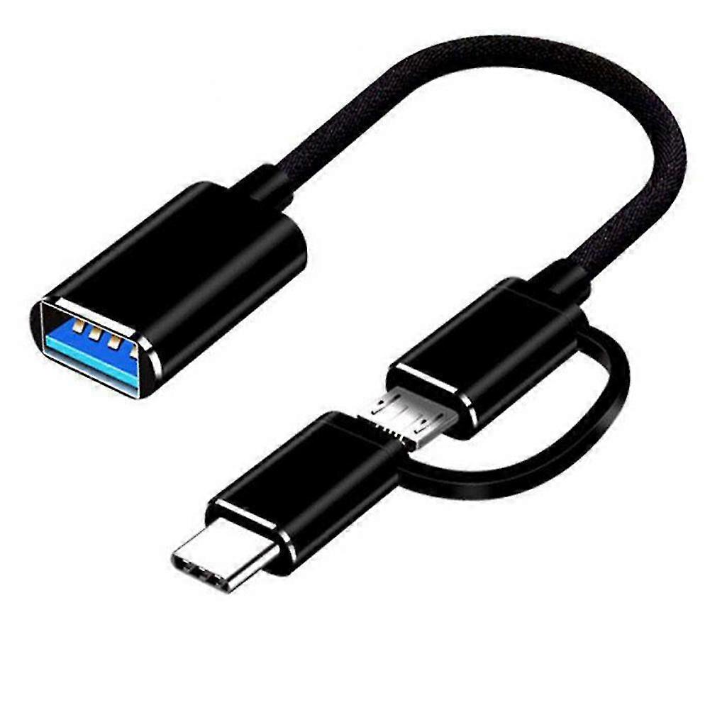 2 in 1 USB 3.0 OTG Adapter Cable Type-C -USB to USB 3.0 Interface Converter for Cellphone Charging